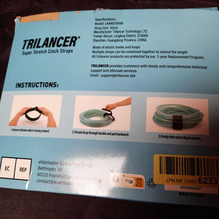 Paski elastyczne z zapięciem na rzepy TRILANCER 30 cm PASY zaciskowe