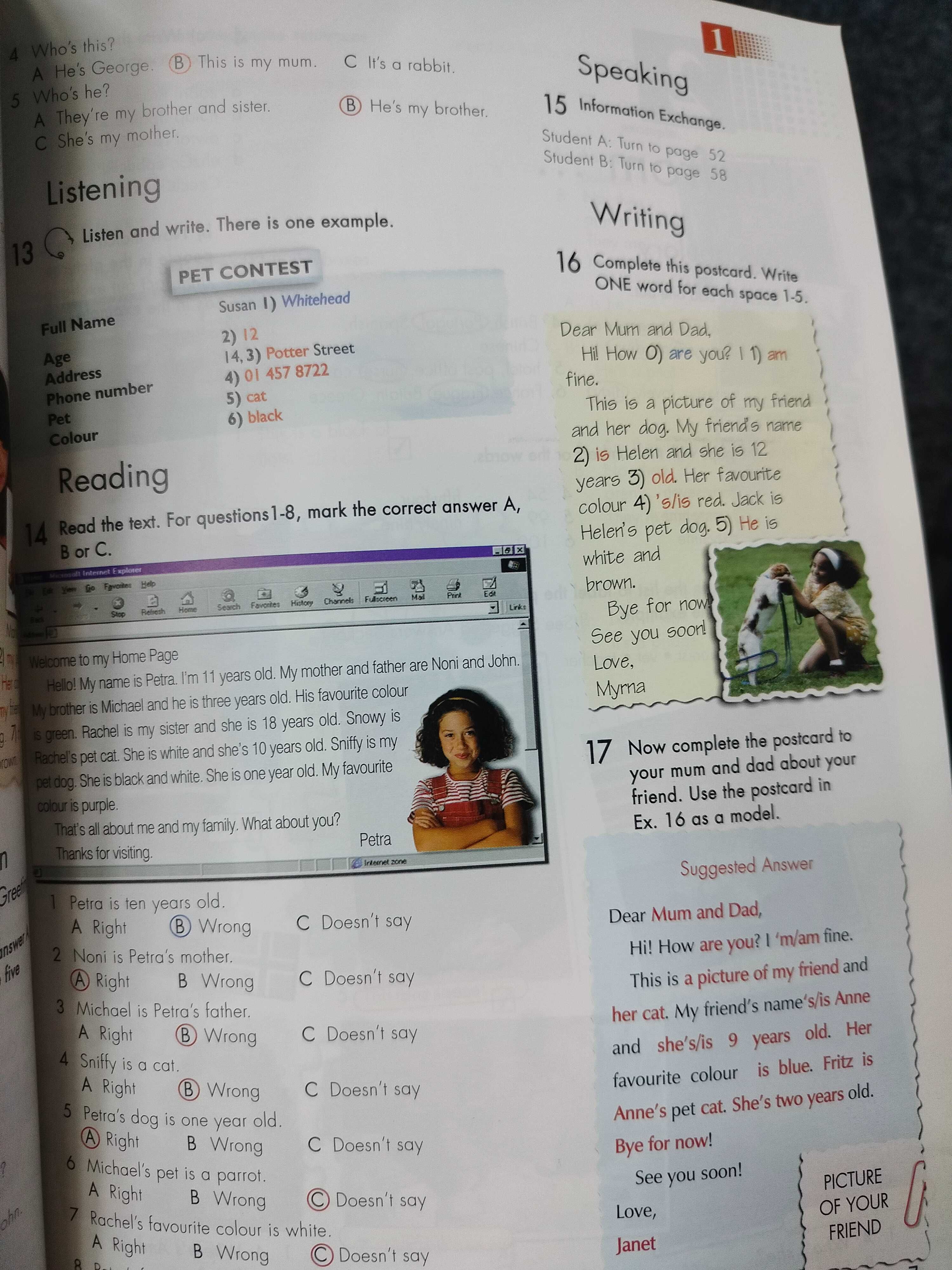 Click on workbook teacher's