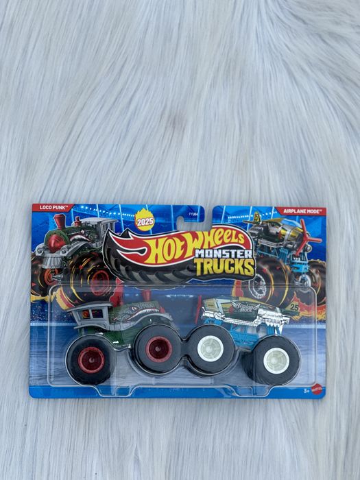 Nowe Hot Wheels Monster Trucks Loco Punk vs Airplane Mode