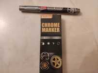 Caneta Marcador Cromado Prata - Chrome marker jantes