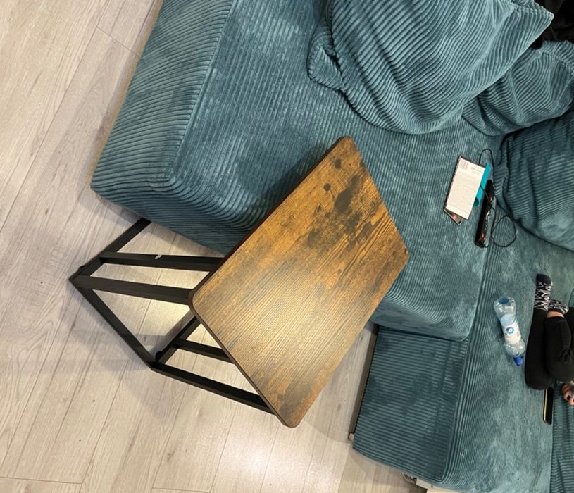 Stolik loft rustykalny mobilny – kawowy, śniadaniowy, pod laptop