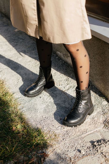 Черевики зимові жіночі (Матова шкіра, 9люверсів)|(23.0;23.5;24.0;24.5)