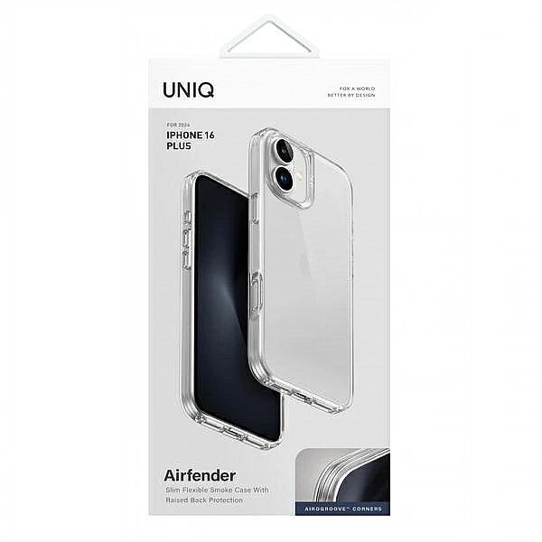 Etui UNIQ Air Fender na iPhone 16 Plus - przezroczyste