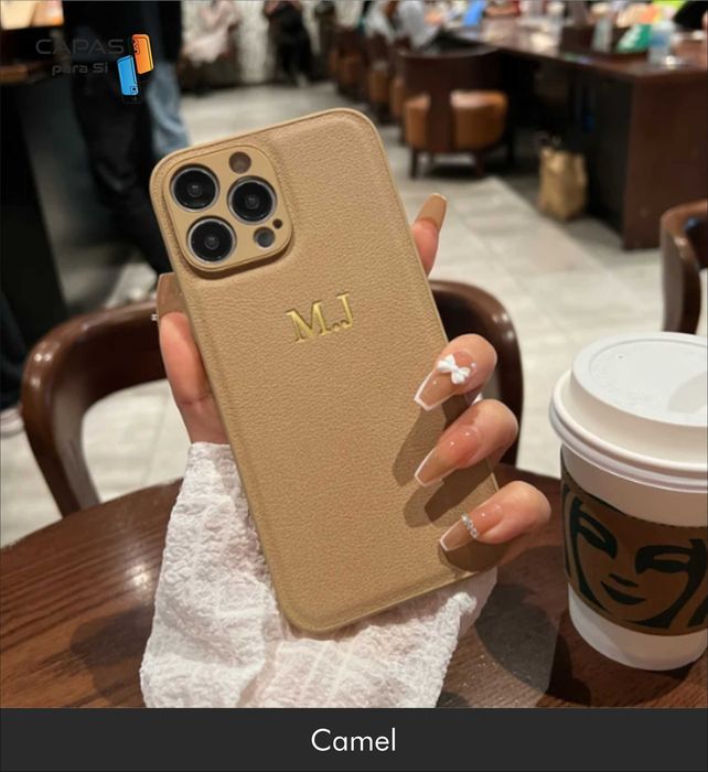 Capa IPhone em couro personalizada -- PORTES INCLUIDOS