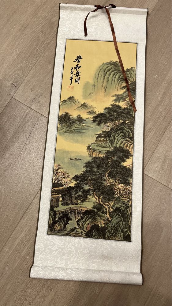Kakemono zwój obraz orientalny azjatycki