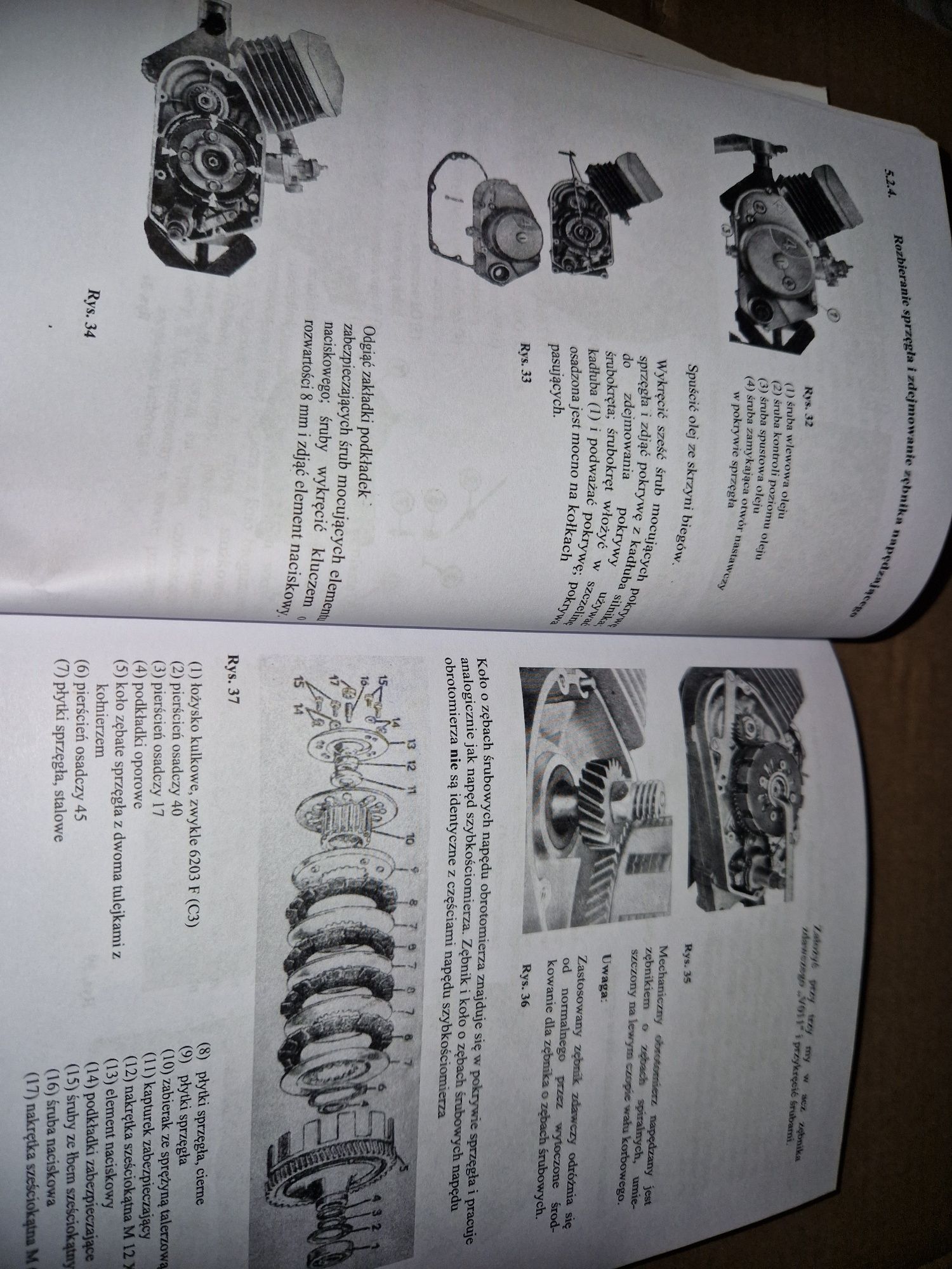 Instrukcja obsługi katalog części rama silnik Simson s51/1
