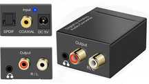Conversor Audio Digital Fibra Optica Otica Coaxial p RCA ou Jack NOVO