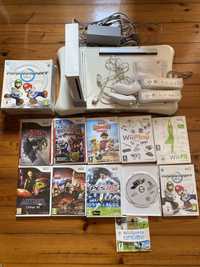 Nintendo WII com vários acessorios e jogos