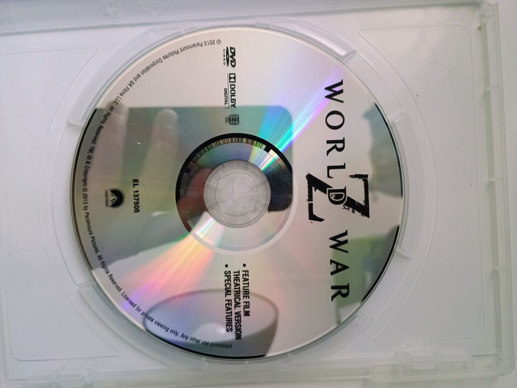 Film DVD World War Z Brad Pitt