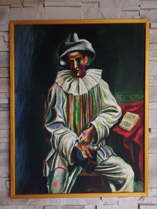 Obraz na płótnie - Pierrot, Pablo Picasso, 1918