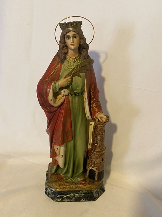 Santa  Bárbara em Faiança