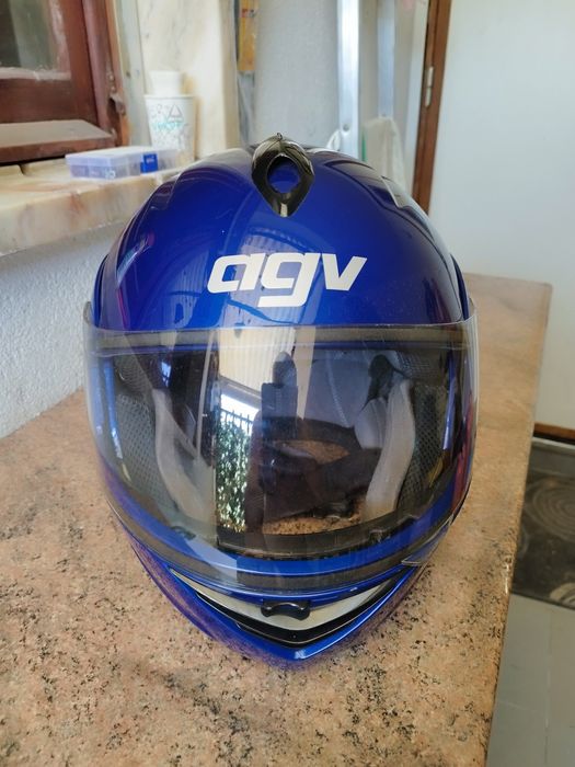 Capacete AGV Azul Metalizado