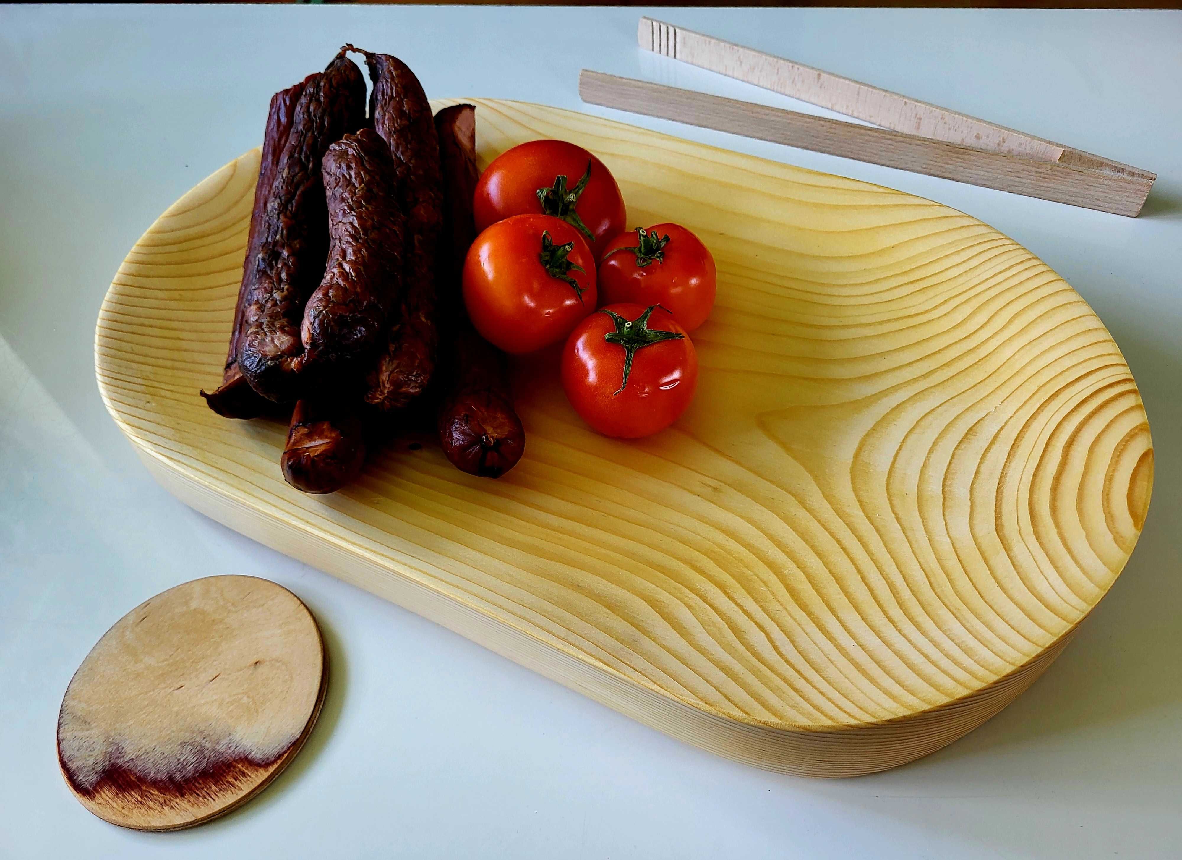Taca Koryto GÓRALSKIE drewniane na mięso i grilla