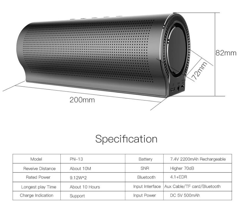 Колонка аудио Bluetooth