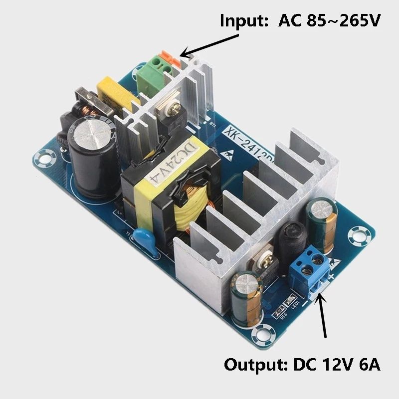 импульсный источник питания АС-DC 220-24V. Блок питания 6А. 24 вольта