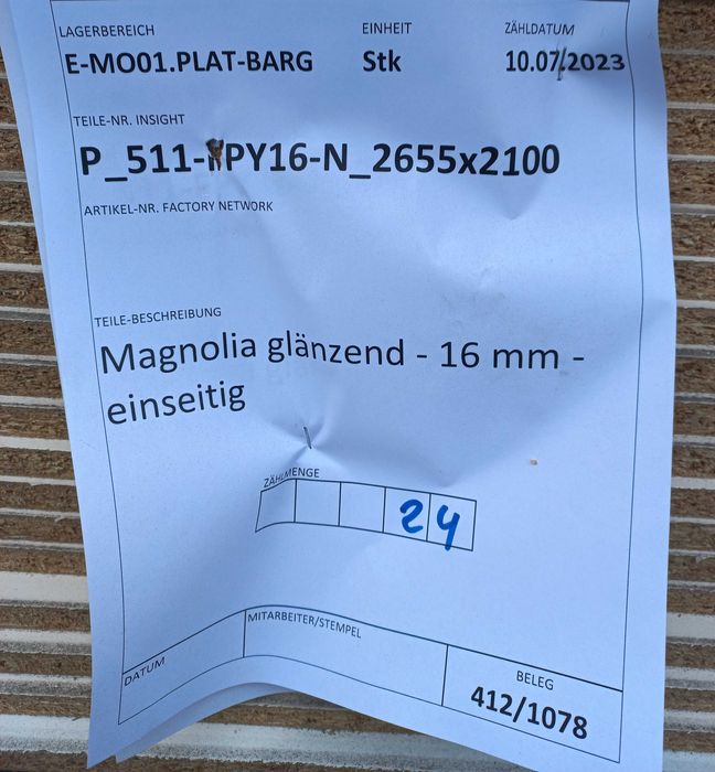 Płyta Meblowa (magnolia) 2655 x 2100 x 16' P511FPY16N