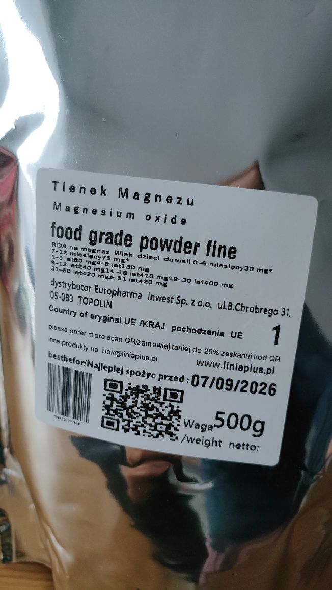Sorbitol 0,5 kg w proszku instant