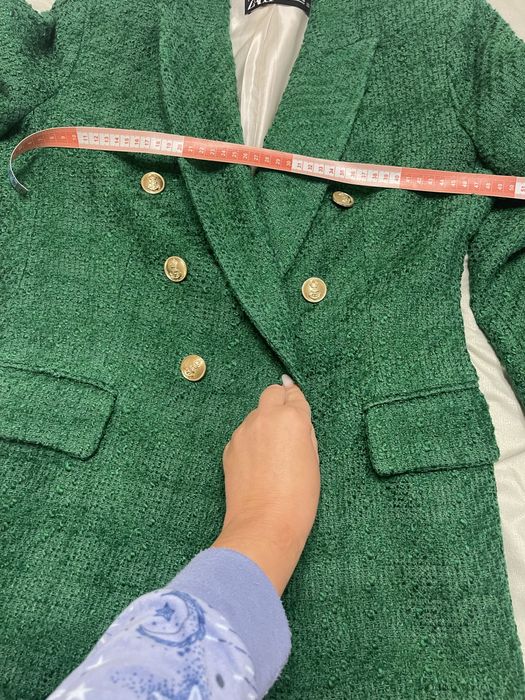 Твідовий теплий піджак-сукня Zara