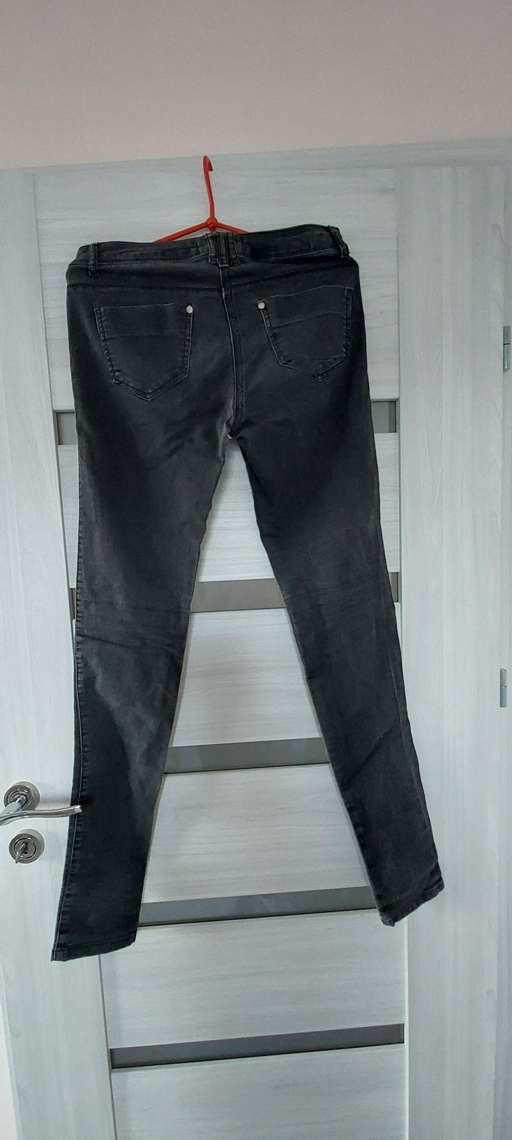 Spodnie czarne rurki dżinsowe jeansowe skinny wysoki stanM L ceafted