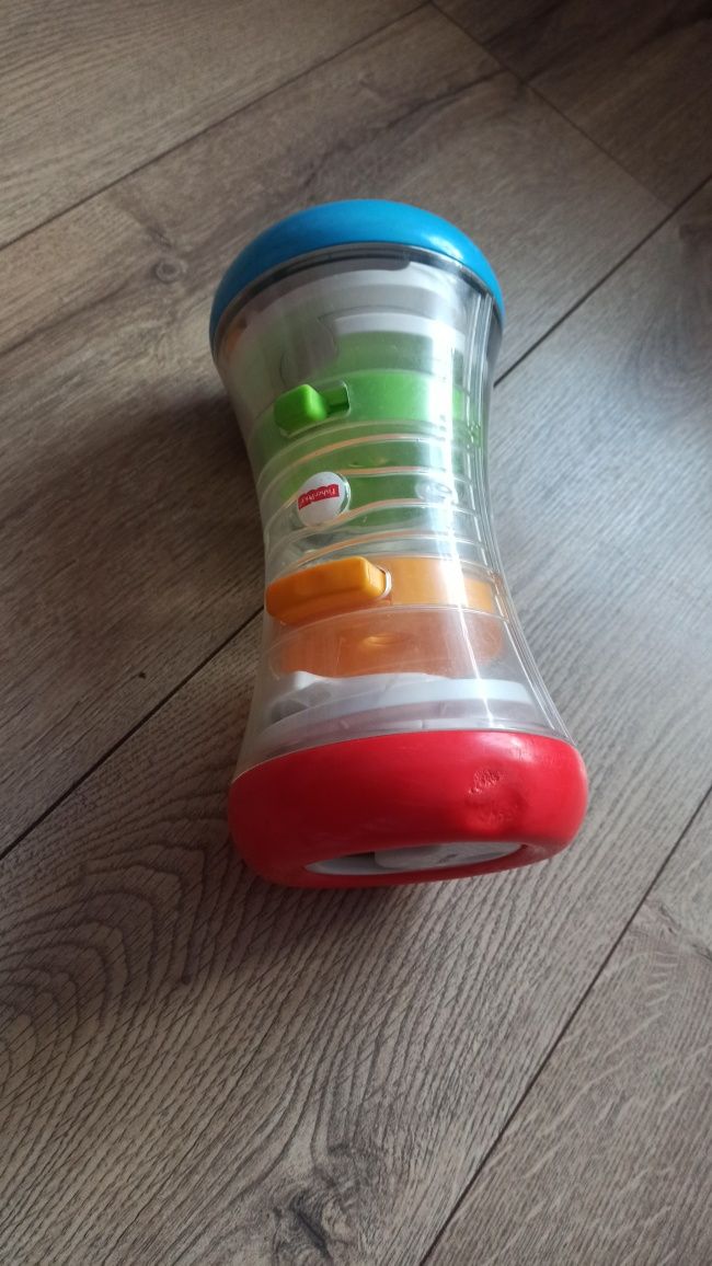 nauka raczkowania, chwytania Fisher price, wieża z kulkami, młotek