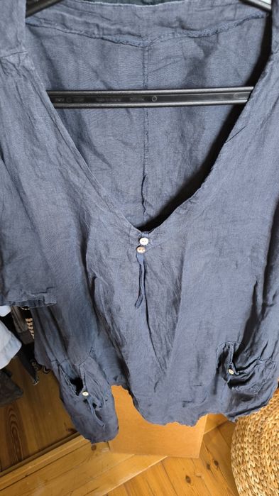 Len 100% bluzka XXXL lniana oversize