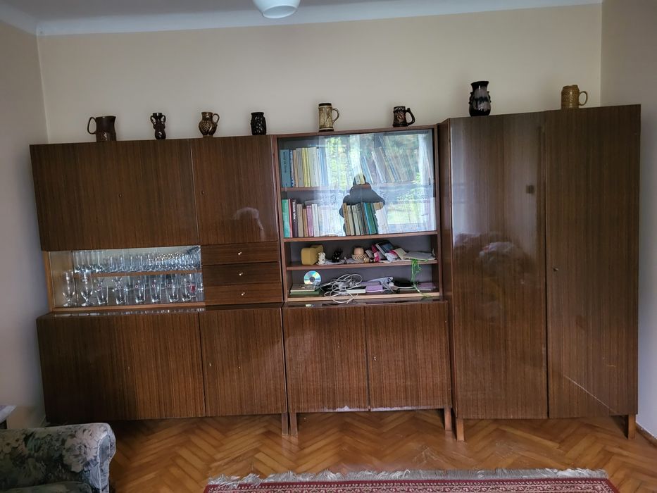 Meblościanka segment wysoki połysk z epoki PRL