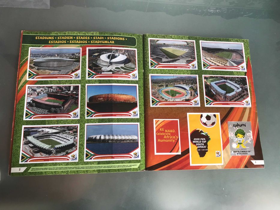 Caderneta Mundial futebol africa sul 2010 album cromos panini seleçao