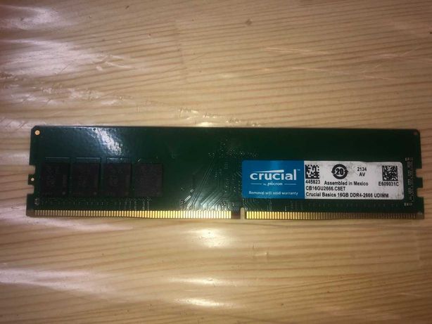 Crucial Basics 16GB DDR4-2666 UDIMM Модуль оперативной памяти б/у