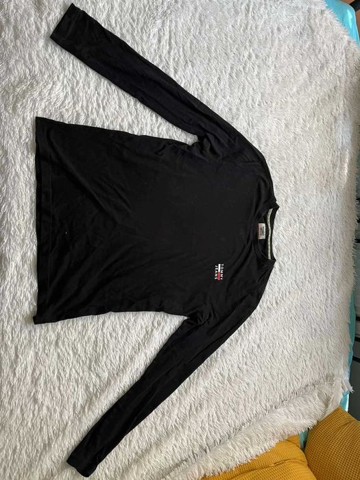 TOMMY JEANS longsleeve męski czarny, M