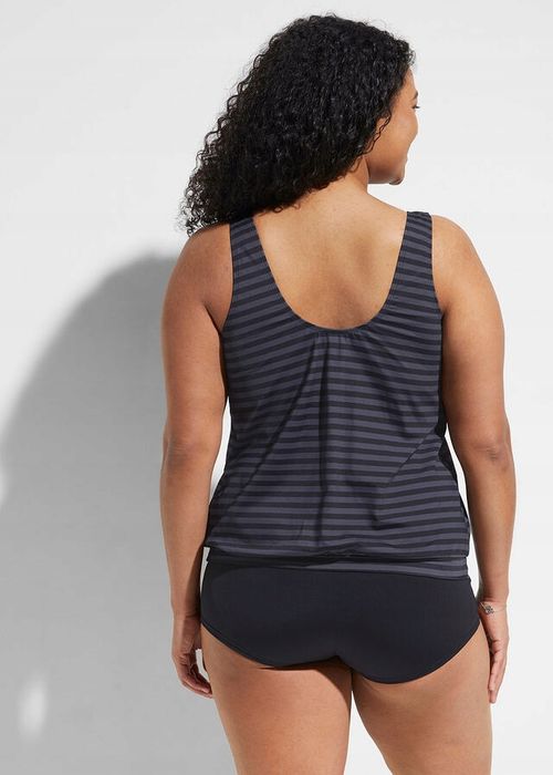B.P.C tankini czarno-szare w paseczki 46.