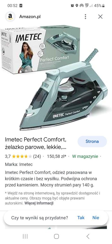 Żelazko Imetec Perfect Comfort
