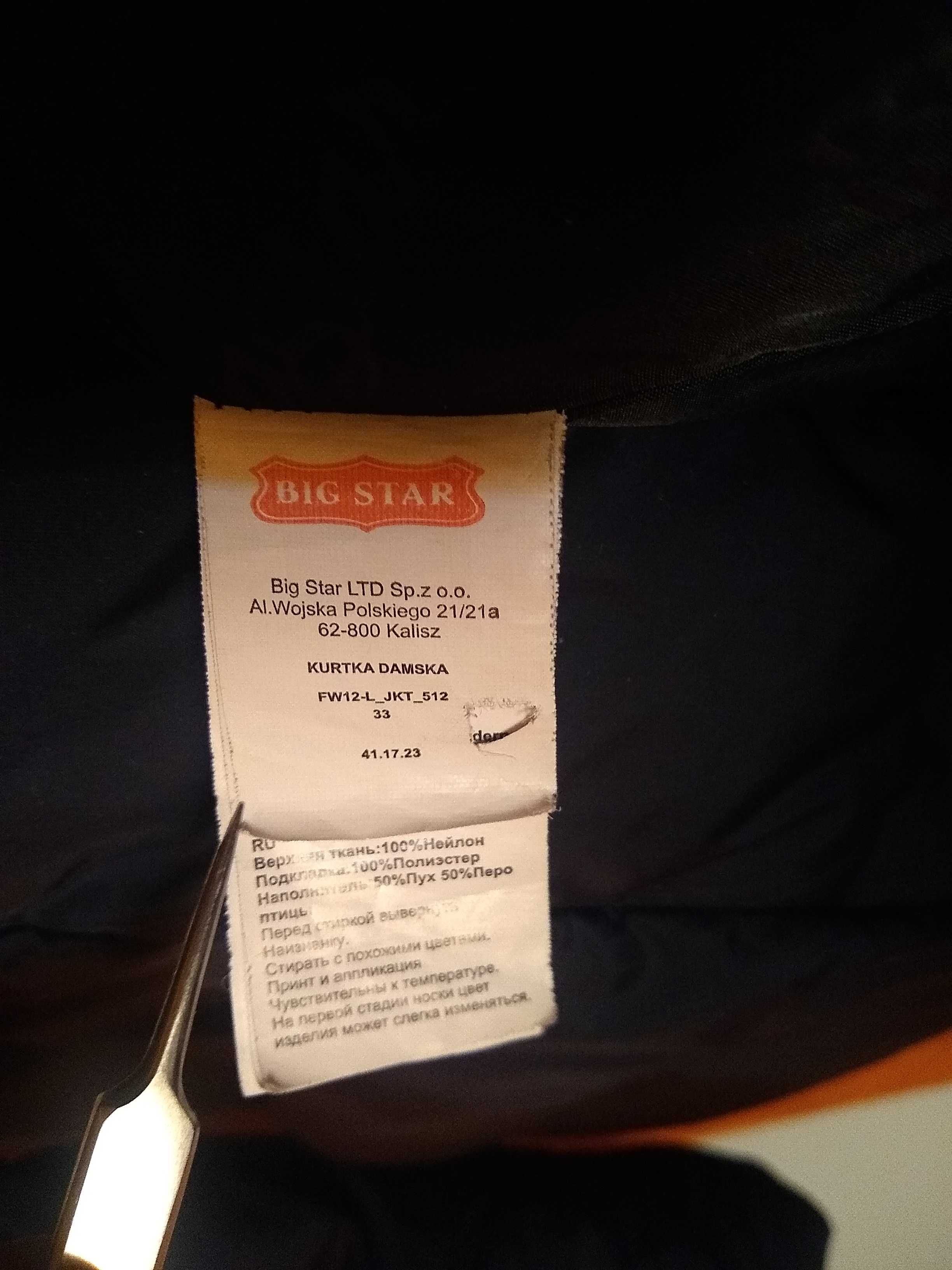 Big Star  Damska/młodzieżowa kurtka puchowa, 50% Puch, XS-M