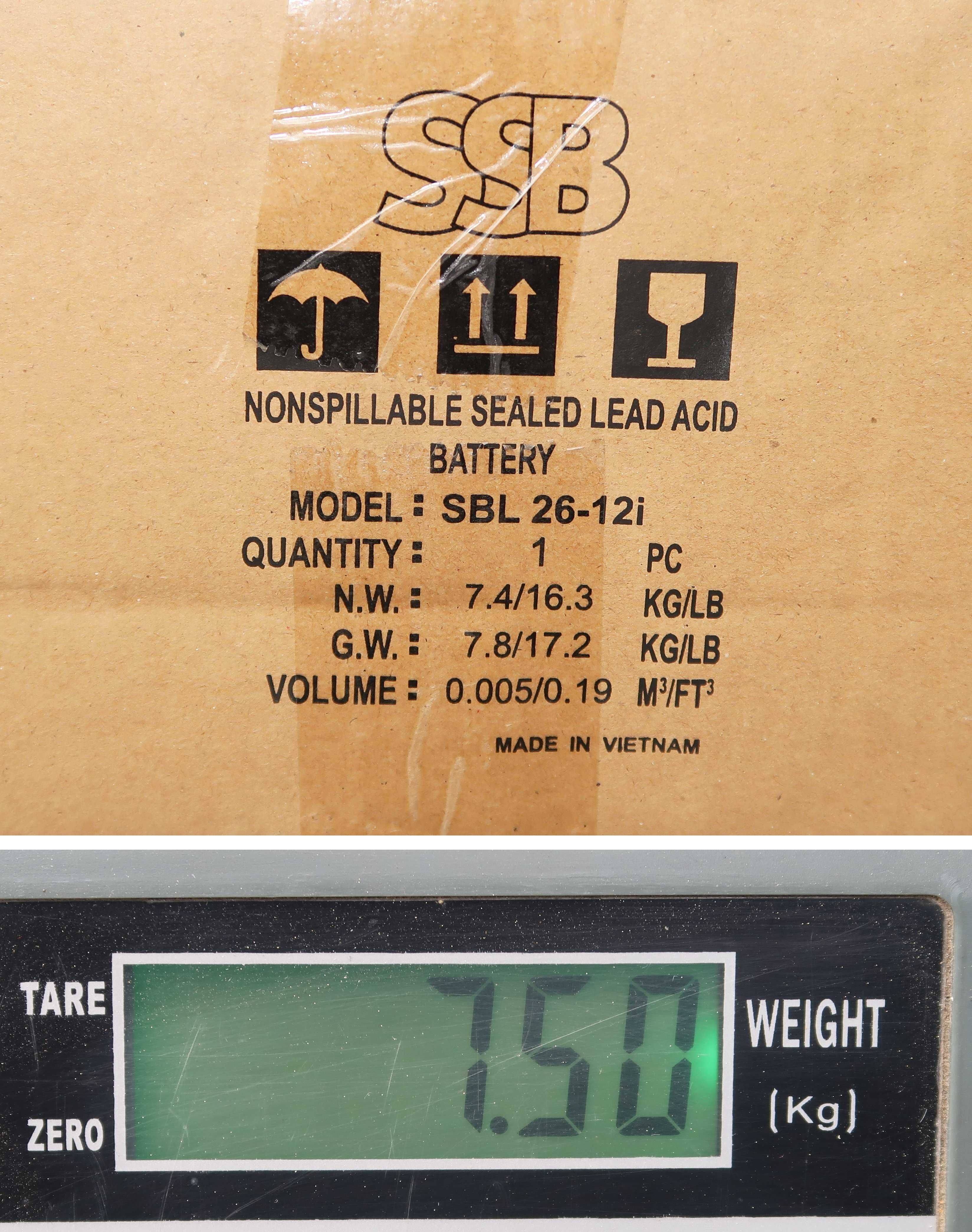 Akumulatory SSB żelowe (AGM) 12V 26Ah zam. 24Ah, 28Ah, 30Ah – NOWE