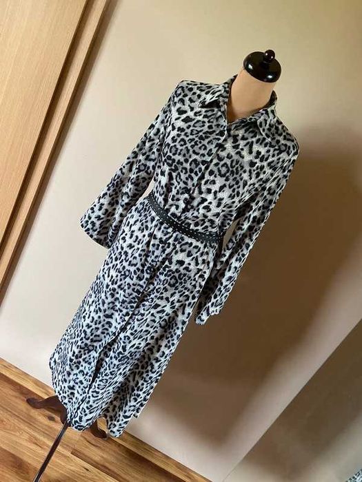 Xxl 44 46 maxi dluga panterka animal centki xxxl +size koszulowa