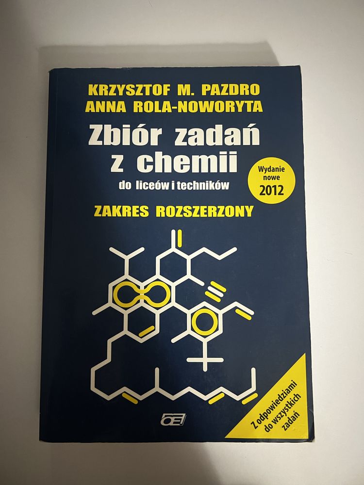 “Zbiór zadań z chemii do liceów i techników” Krzysztof M. Pazdro