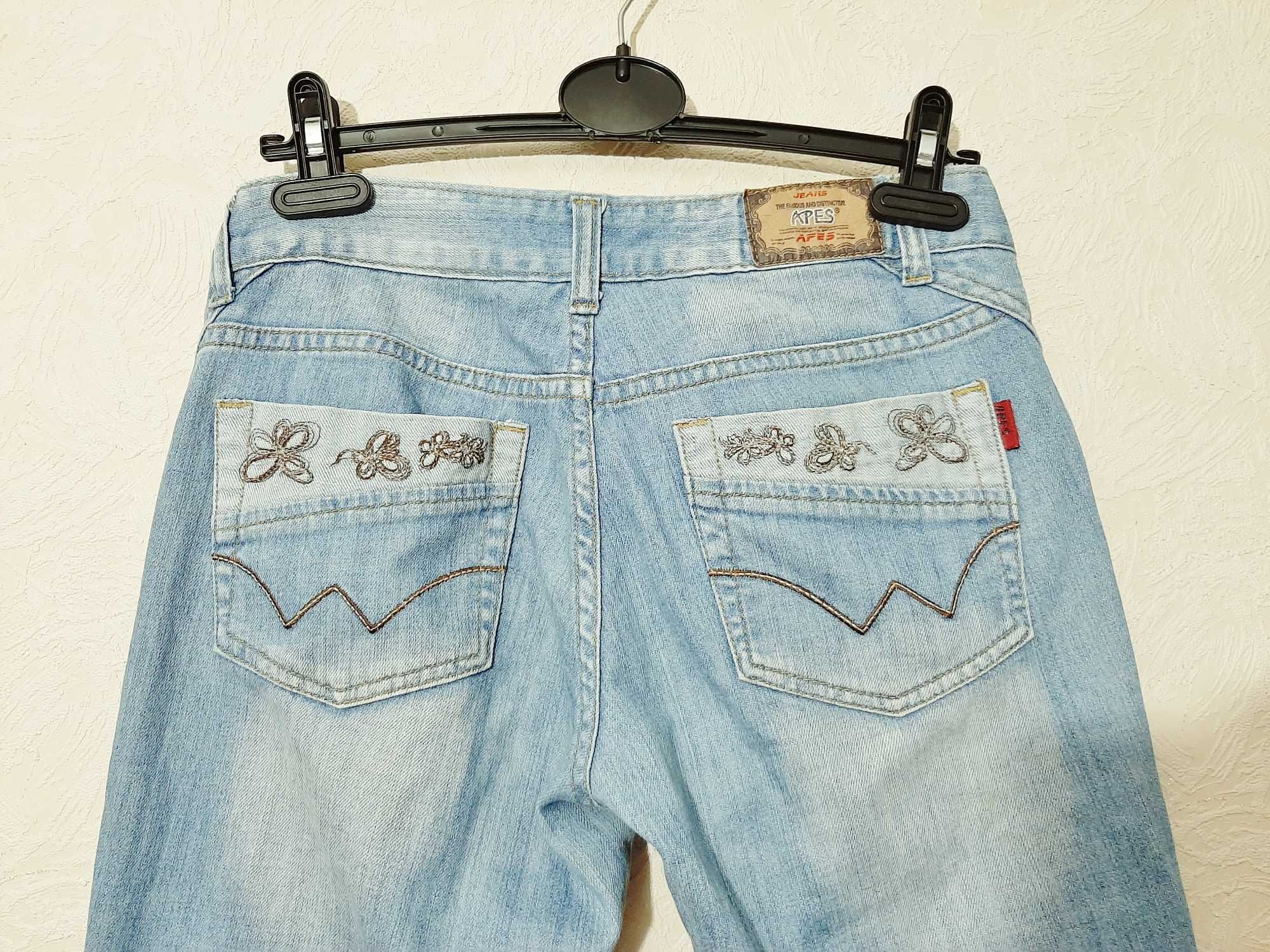 APES шорти бойфренди джинсові блакитні з манжетами жіночі р46-48