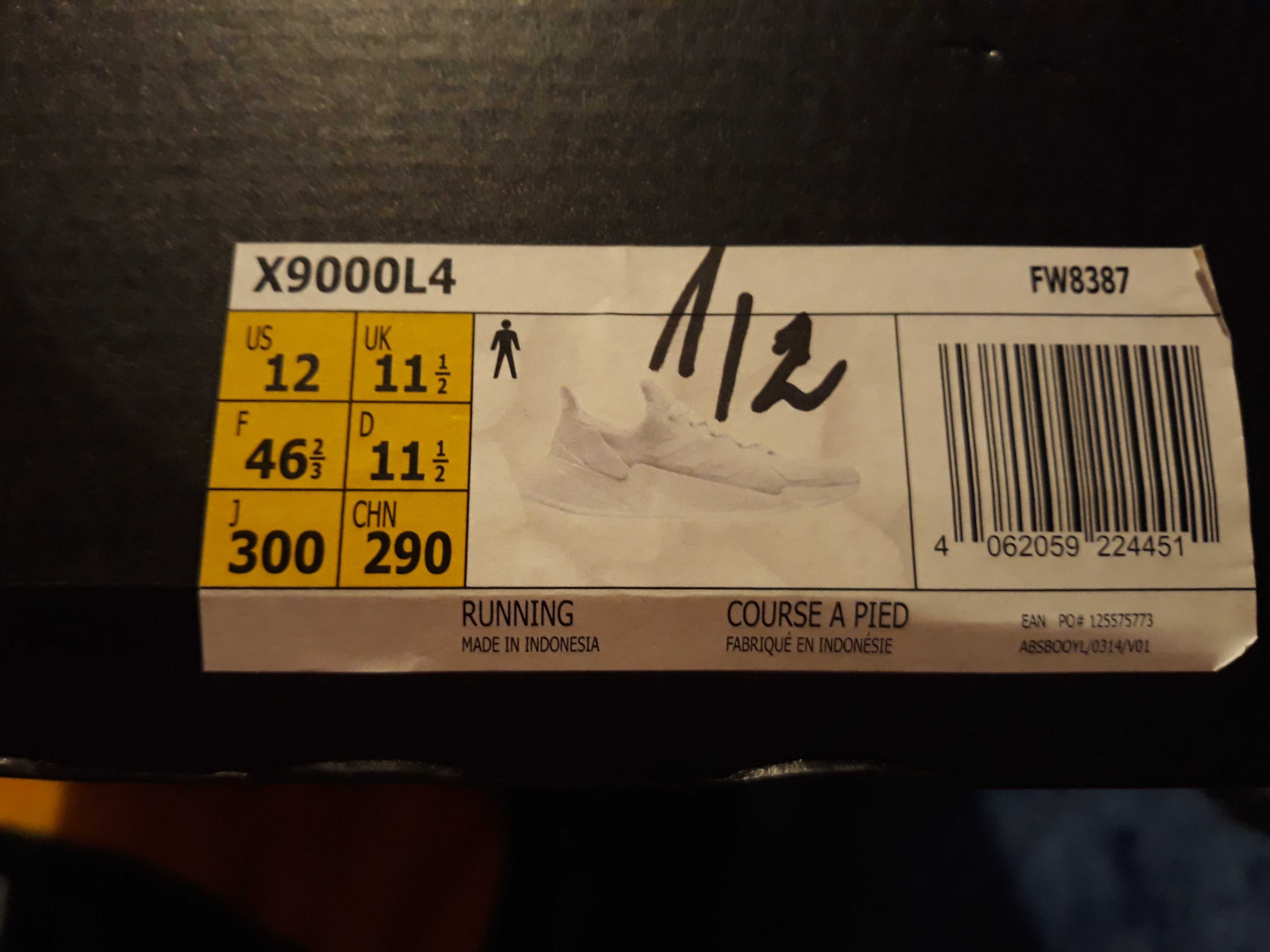 Nowe adidas boost X9000L4 r. 46 2/3