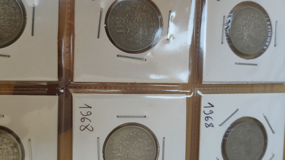 Lote 18 moedas 50 centavos