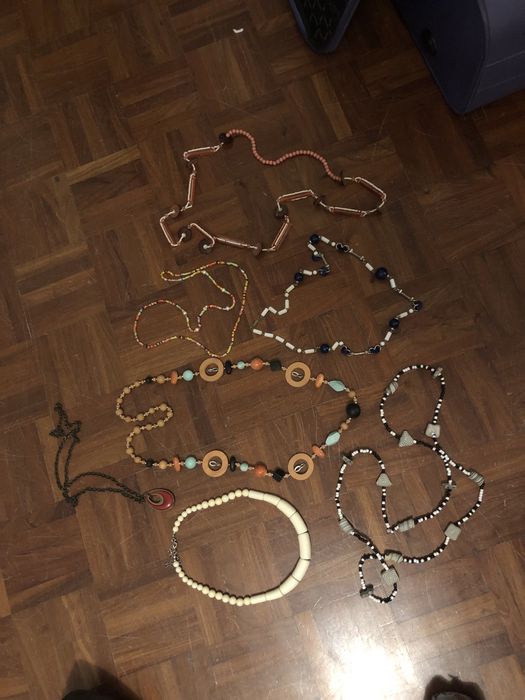 Lote de 7 colares hippie