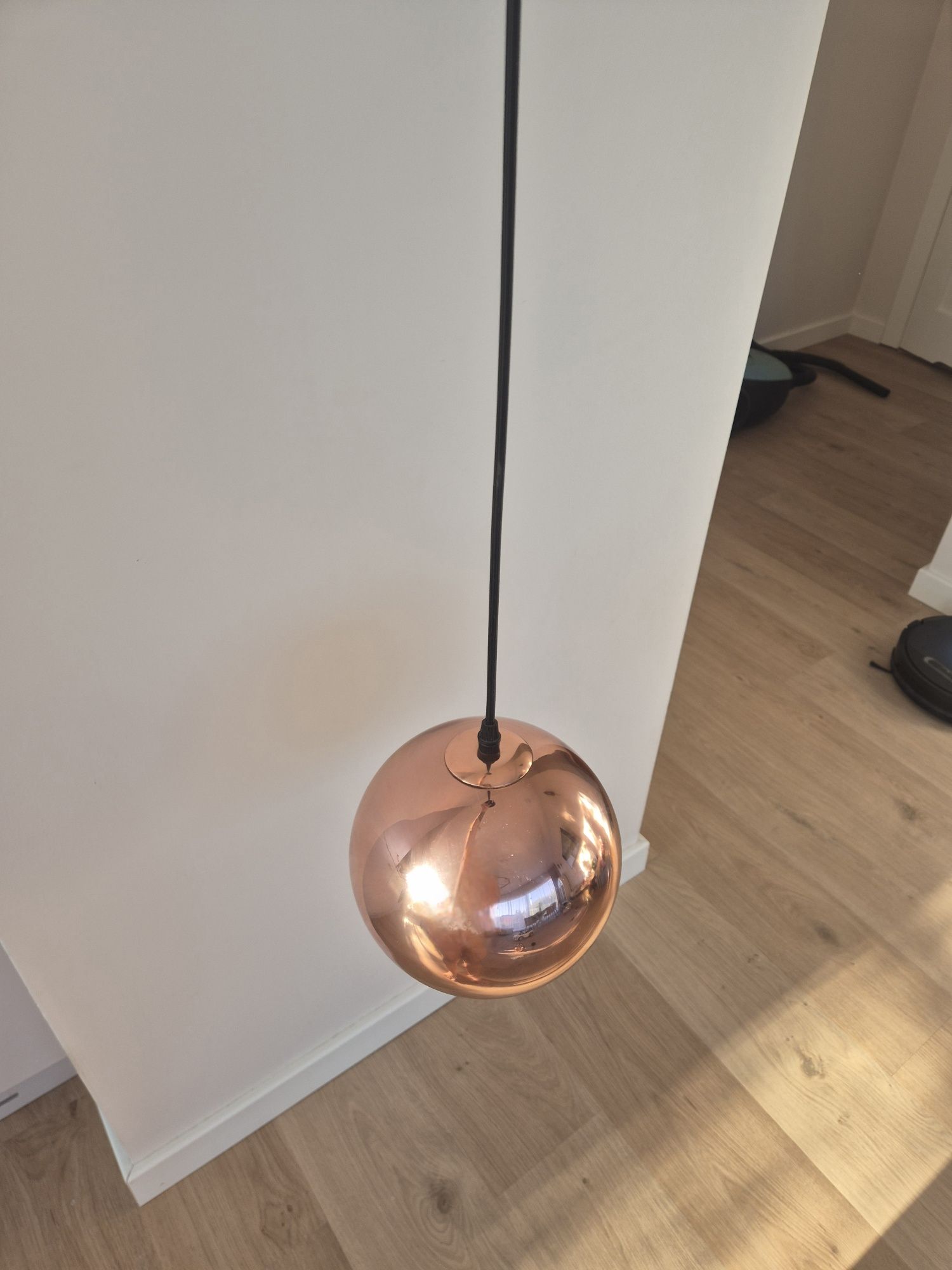 3 Lampy różowo miedziane