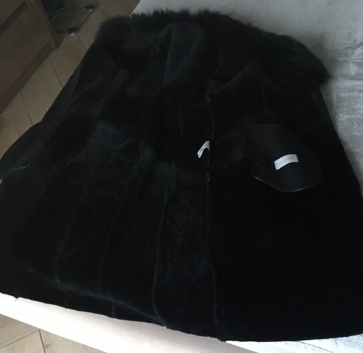 Натуральна дублянка (Турція) песець та шкіря ягняти, ідеальний стан.