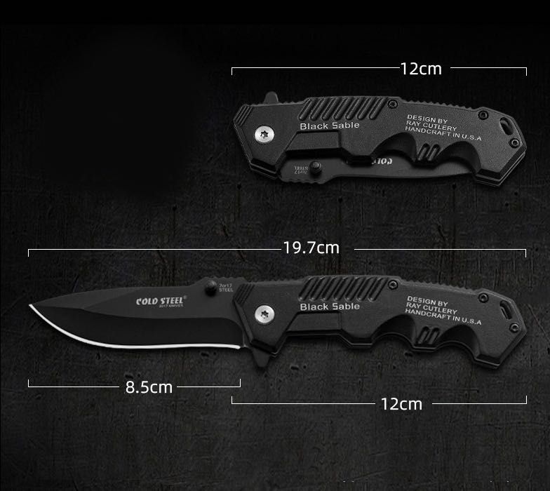 NÓŻ SKŁADANY TAKTYCZNY Survival Myśliwski Finka Camping Scyzoryk NOWY
