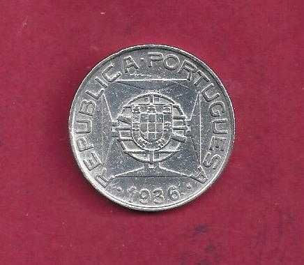 MOEDAS    Moçambique  10 Escudos  1936  Prata
