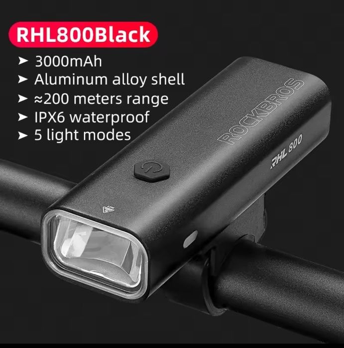 Велофара фонарик Rockbros rhl-800