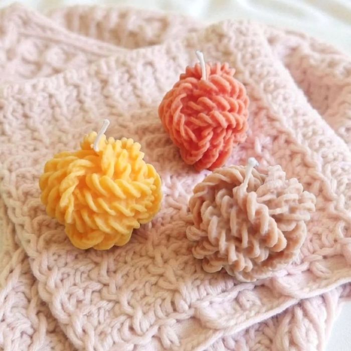 Набор свечей "пряжа" из соевого воска