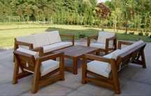 Premium Meble Ogrodowe drewniane/Zestaw ogrodowy/Fotele/Wypoczynek