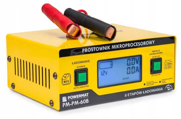 Prostownik MIKROPROCESOROWY Akumulatorowy 6V - 24V PM-PM-60B/PM0714