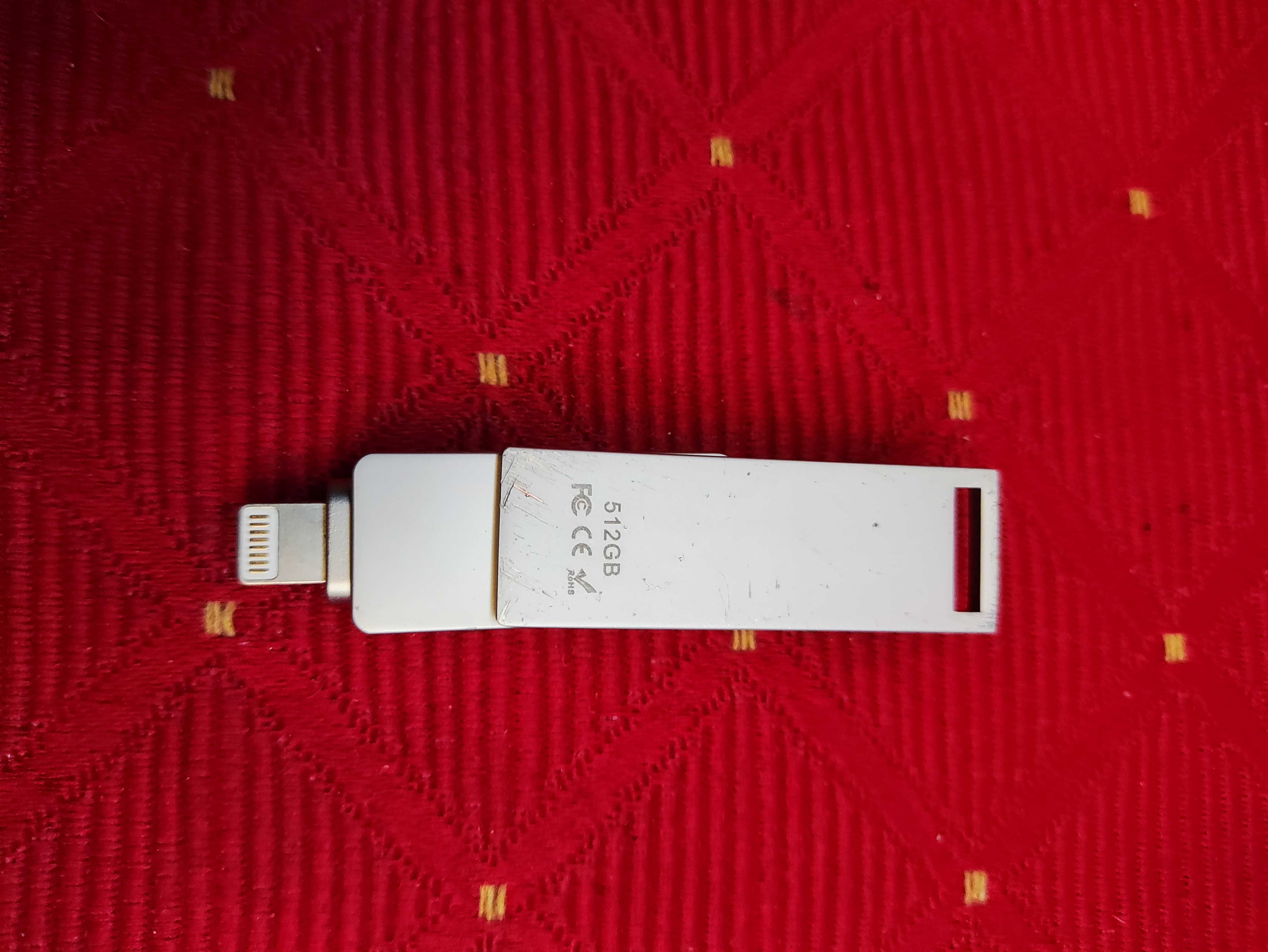 Przenośna Pamięć Dysk 512GB Do Telefonu IPhone Zewnętrzny USB 3.0