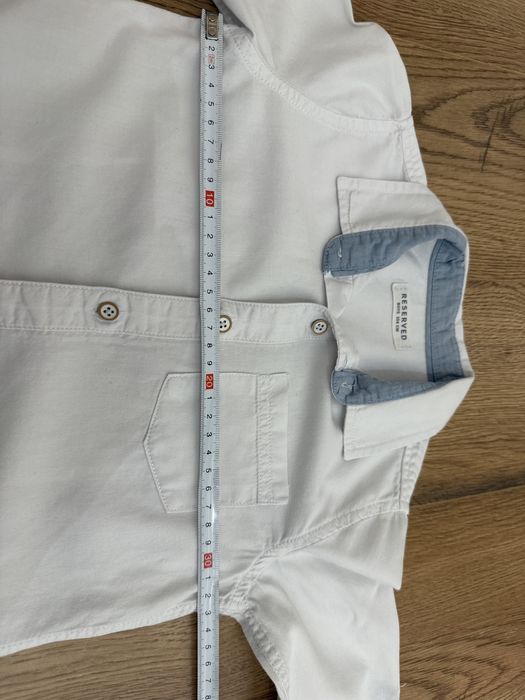 Koszula biała z długim rękawem, Reserved, rozmiar 104