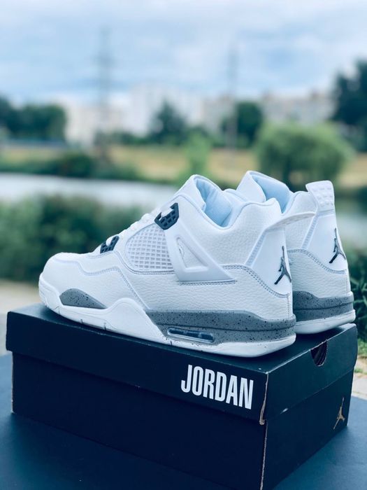 Nike Air Retro Jordan 4 white кроссовки мужские белые Джордан 4 46 раз